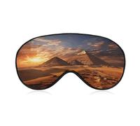 Egyptian Pyramids Sleep Mask,Adjustable Strap Sleeping Mask, Complete Light Blocking Sleep Shade Cover,Soft Breathable Comfortable Blindfold for Women and Men