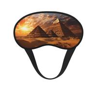 Egyptian Pyramids Sleep Mask for Side Sleeper Soft Breathable Sleeping Eye Mask Blackout Silk Eye Sleep Shade Cover with Elastic Strap Night Blindfold for Women Men Travel Nap