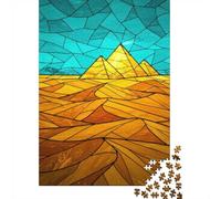 Egyptian Pyramids Stained Glass Art 1000 Piece Jigsaw Puzzle for Adults, 70x50cm/1000pcs, Relaxing Screen-Free Hobby, Evening Leisure And Time at Home