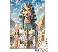 Egyptian Queen Ancient Pyramids Jigsaw Puzzle for Adults 1000 Piece Jigsaw Puzzle Set Paper Home Decor 52x38cm/1000pcs