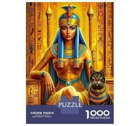 Egyptian Queen Palace Mural 1000 Piece Jigsaw Puzzle Paper for Adults Cat Relaxation Home Decor 70x50cm/1000pcs