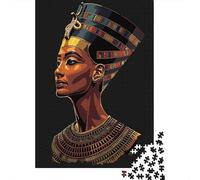 Egyptian Queen Portrait 1000 Piece Jigsaw Puzzle Paper for Adults Ancient Egypt Style Puzzle Game Family Relaxation Home Decor 52x38cm/1000pcs