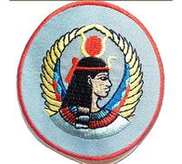 Egyptian Queen Sphinx - Iron on Patches Adhesive Emblem Stickers Appliques, Size: 2.87 x 2.87 inches