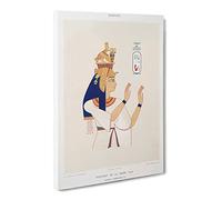 Egyptian Queen Vol.1 By Emile Prisse D'Avennes Canvas Print | Gallery Wrapped 30mm Frame Wall Art | 24x16 inches | Ready to Hang | Retro People Picture | Living Room Bedroom Lounge Office