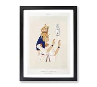 Egyptian Queen Vol.1 By Emile Prisse D'Avennes Vintage Framed Print | A4 Black Framed Wall Art | Ready to Hang | Classic Nature Picture | Living Room Bedroom Lounge Office