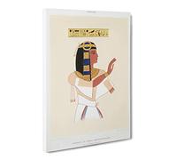 Egyptian Queen Vol.2 By Emile Prisse D'Avennes Canvas Print | Gallery Wrapped 30mm Frame Wall Art | 24x16 inches | Ready to Hang | Retro People Picture | Living Room Bedroom Lounge Office