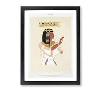 Egyptian Queen Vol.2 By Emile Prisse D'Avennes Vintage Framed Print | A4 Black Framed Wall Art | Ready to Hang | Classic Nature Picture | Living Room Bedroom Lounge Office
