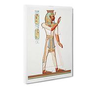 Egyptian Ramses Iii By Emile Prisse D'Avennes Canvas Print | Gallery Wrapped 30mm Frame Wall Art | 20x14 inches | Ready to Hang | Retro Picture | Living Room Bedroom Lounge Office