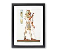 Egyptian Ramses Iii By Emile Prisse D'Avennes Vintage Framed Print | A2 Black Framed Wall Art | Ready to Hang | Classic Nature Picture | Living Room Bedroom Lounge Office