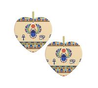 Egyptian Scarab Christmas Tree Ceramic Hanging Bauble Personalised Xmas Baubles Cute Christmas Ornaments Gifts For Kids Family Friends