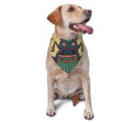 Egyptian Scarab Dog Bandana Pet Scarf Accessories for Small Medium Dogs Cats Photo Prop, Triangle Pet Bandanas Adjustable Puppy Bib Washable Dog Kerchief Puppy Neckerchief