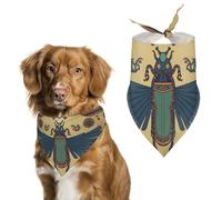 Egyptian Scarab Dog Bandanas Adjustable Bib Party Pet Decorations Cute Dog Triangle Scarfs for Small Medium Puppy Cat Costume Accessory
