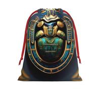 Egyptian Scarab Print Drawstring Gift Reusable Pouch Wedding Candy Toys Cards Storage Function Portable