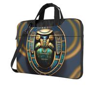 Egyptian Scarab Print Laptop bag,portable single shoulder laptop Sleeve Case,Compatible with 13-15.6 in, Black, 13 inch