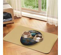 Egyptian Scarabs print Cats Pet Bowl Placemat Pet Feeding Mats for Dogs, Non-Slip PU Leather Tablecloth for Pets