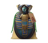 Egyptian Scarabs Print Christmas Bag Holiday Present Sack Xmas For Seasonal Decor Gift Wrapping