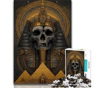 Egyptian Skeleton 1000 Piece Jigsaw Puzzles for Adults Gifts,Help The Brain Exercise Addictive Toys to Cultivate Patience Great Gift 50x75cm