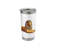 Egyptian Sphinx Statue Guardian Mythology Illustration Stainless Steel Insulated Tumbler