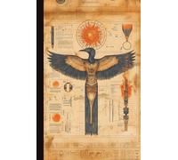 Egyptian Steampunk Winged God Hardcover Composition Notebook | Ancient Mythology Illustration Journal | 5.5x8.5 in | 240 Pages | College Ruled Lines | Unique Gift for History & Fantasy Lovers