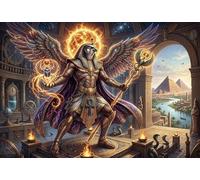 Egyptian Sun God RA 1000 Piece Jigsaw Puzzle,Gift Idea,Stress Relief,Horus,Whimsical Challenge,Premium Cardboard,Adults & Kids 14+,Home Wall Decor,Educational Toy 70x50cm
