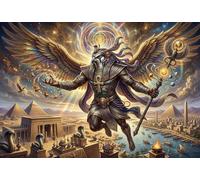 Egyptian Sun God RA 1000 Piece Jigsaw Puzzle,Impossible Challenge,Educational Toy,Premium Cardboard Horus,Adults & Kids 14+,Home Wall Decor,Gift Idea,Stress Relief 38x26cm