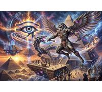 Egyptian Sun God RA 1000 Piece Jigsaw Puzzle,Premium Cardboard,Adults & Kids 14+ Horus,Impossible Challenge,Educational Toy,Home Wall Decor,Gift Idea,Stress Relief 70x50cm