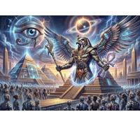 Egyptian Sun God RA 1000 Piece Jigsaw Puzzle,Premium Cardboard,Educational Toy,Home Wall Decor Horus,Gift Idea,Adults & Kids 14+,Impossible Challenge,Stress Relief 52x38cm