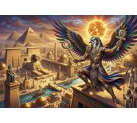 Egyptian Sun God RA 1000 Piece Jigsaw Puzzle,Premium Cardboard,Whimsical Challenge,Adults & Kids 14+ Horus,Home Wall Decor,Gift Idea,Educational Toy,Stress Relief 38x26cm