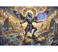 Egyptian Sun God RA 1000 Piece Wooden Jigsaw Puzzle,Wood,Gift Idea,Stress Relief Horus,Impossible Challenge,Educational Toy,Home Wall Decor,Adults & Kids 14+ (75x50cm)
