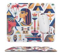 Egyptian Symbols And Elements Mouse Pad Waterproof Ultra-Thin Non-Slip Rubber Base Square Mouse Mat Gaming Mousepad 9.8"x11.8"