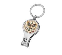 Egyptian Symbols Hieroglyphs Nail Clippers Fingernail Cutters with Bottle Opener Keychain Sharp Sturdy