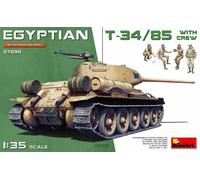 Egyptian T-34/85 Tank with Crew 1:35 Plastic Model Kit MINIART