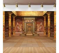 Egyptian Temple Hypostyle Hall Photography Backdrop Archaeology Golden Egypt Palace Hieroglyphic Wall Mural Background Banner 350x240CM