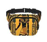 Egyptian Tradition Double Layer Waist Bag Pack Ancient Bum Bag Fanny Pack for Men Women, Adjustable Belt Bag for Travel Hiking Running Cycling Festival
