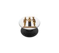 Egyptian Trinity Golden Horus Osiris and Isis Statue PopSockets Adhesive PopGrip