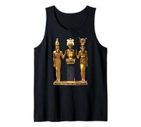 Egyptian Trinity Golden Horus Osiris and Isis Statue Tank Top