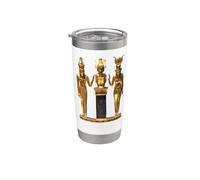 Egyptian Trinity Horus Osiris and Isis Statue Stainless Steel Insulated Tumbler