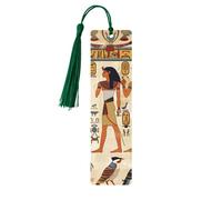 Egyptian Vintage Bookmark Ancient Ethinc Wooden Bookmark with Tassel Book Mark for Women Men Reading Page Markers Gifts for Book Lovers