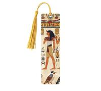 Egyptian Vintage Bookmark Ancient Ethinc Wooden Bookmark with Tassel Book Mark for Women Men Reading Page Markers Gifts for Book Lovers