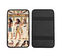 Egyptian Vintage Car Armrest Cushion Ancient Ethinc Waterproof Auto Center Console Pad Car Armrest Seat Box Cover Protector Universal Fit for Most Vehicle SUV