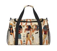 Egyptian Vintage Travel Duffle Bag Ancient Ethinc Gym Overnight Weekender Bag for Men Women Lightweight Carry On Luggage for Workout Holiday