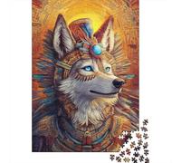 Egyptian Wolf Illustration 1000 Piece Jigsaw Puzzle for Adults Paper Relaxing Game Gift Decor 38x26cm/1000pcs