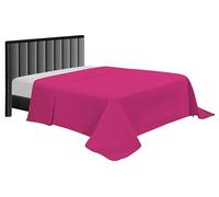 Egyption Cotton 200 Thread Count Luxury Flat Bed Sheets Super Soft Hotel Quality 100% Pure Cotton Flat Sheet (Fuchsia, Double)