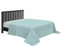Egyption Cotton 200 Thread Count Luxury Flat Bed Sheets Super Soft Hotel Quality 100% Pure Cotton Flat Sheet (Duck Egg, Single)