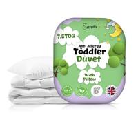 EGYPTO 7.5 Tog Anti-Allergy Cot Duvet and Pillow Set - Soft & Lightweight Toddler Duvet - Machine Washable - Cot Bed Duvet for Children, Toddlers (120cm x 150cm, 7.5 TOG)