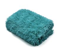 EGYPTO Fluffy Faux Fur Throw Blanket Large - Decorative Long Pile Cuddle Fleece Throw - Extra Warm, Soft & Fluffy Blanket for Sofa & Bed Double (150cm x 200cm, Teal)