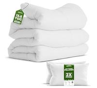 Egypto Hollowfibre 13.5 Tog King Size Duvet & Jumbo Pillow Set - Kingsize Duvet, Soft & Durable Polyproplane Cover - Ultra Warm, Anti Allergy Protection - Ideal for Winter Comforter - (King, 13.5 Tog)