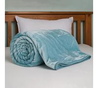 EGYPTO Luxury Duck Egg Fleece Bed Blankets King Size - Warm & Cozy Extra Large Faux Fur Throw for Sofas & bed - Anti Allergy - Versatile Outdoor Large Blanket Throw King Size (200 x 240cm, Duck Egg)