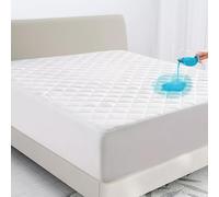 Egypto Microfibre Waterproof Cot Mattress Protector - 15cm Deep Quilted Cot Mattress Protector - Breathable Hypoallergenic Non-Noisy Fitted Mattress Topper for Kids - Cot (70cm x 140cm + 15cm)