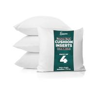 EGYPTO Pack of 4 Cushion Inserts 40cm x 40cm - Soft & Plump Cushion Inserts 16 x 16 Inches - Hypoallergenic Cushion Inner - Bounce Back Cushion Pads for Sofa & Couches (Pack of 4-16" x 16")